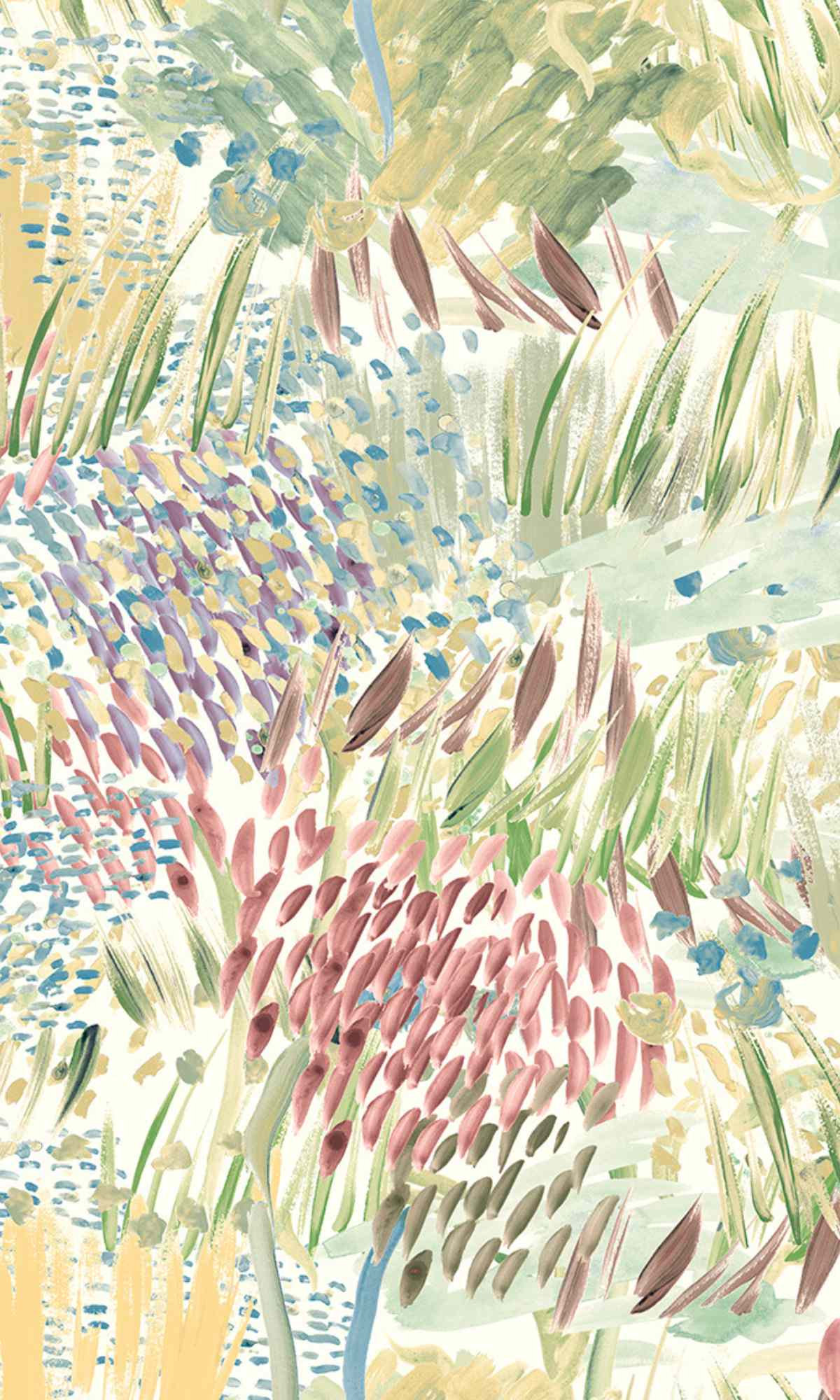 Curated visual reference: Gallery Detail: Hand Painted Tropical Wallpaper Sample Tropical Wallpaper