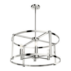 Hunter Astwood 6 Light Chandelier 19000 - Polished Nickel