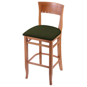 3160 30 Bar Stool with Medium Finish and Canter Pine Seat