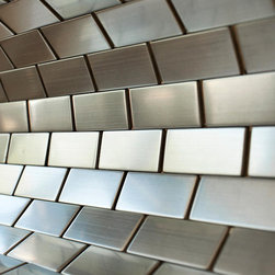 Stainless Steel Brick Pattern Mosaic Tile - Home Accessories & Decor