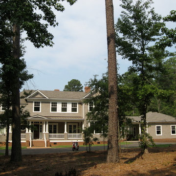 House, porte cochere, and garage