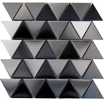 Oddysey Pyramids Interlocking Blend Tile, 10 Sq. ft., 12"x12"
