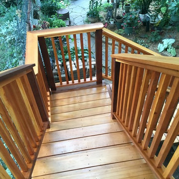 clear cedar deck