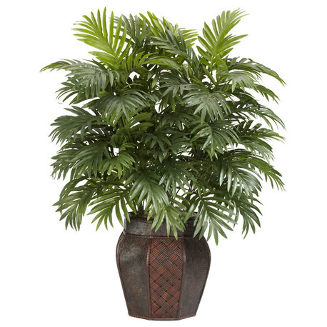 Areca Palm With Vase Silk Plant