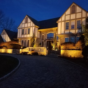 Lighting makes for a powerful statement on this gorgeous home