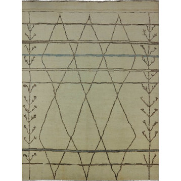 Hand-Knotted Moroccan Area Rug, 8'x10'5"