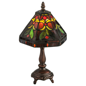 Meyda Tiffany 146951 Middleton 14" Tall Buffet Table Lamp - Mahogany Bronze