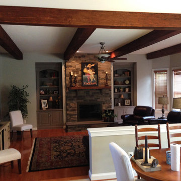 Living Rooms with Faux Wood Beams
