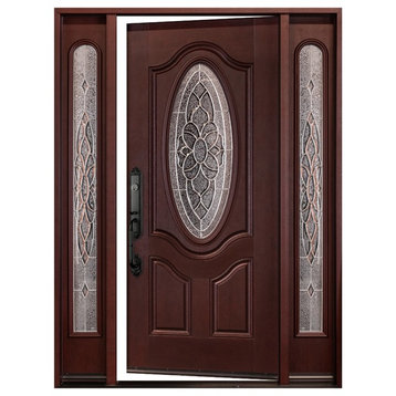 Front Entry Door Right-Hand Swinging Single Door With Sidelight, 12x36x80"