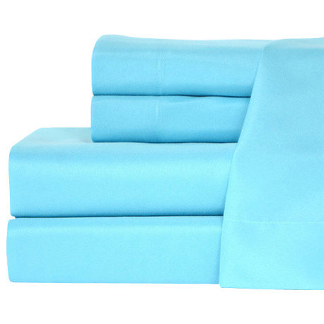 Bare Home Twin XL Cool Blue Aqua Sheet Set