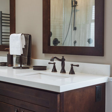 En suite Wainscoting and Oil Rubbed Bronze Renovation in Langley BC