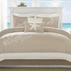 Harbor House Coastline Coastal Coral Seaside 6-Piece Comforter Set, Taupe, King