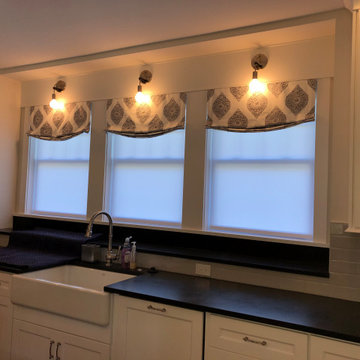 Chalfont Kitchen - Lutron Triathlon Battery Powered Privacy Roller Shades