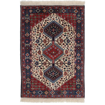 Persian Rug Yalameh 5'0"x3'5" Hand Knotted