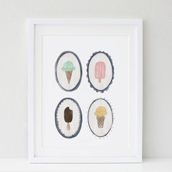 Ice Cream Dream Print - Drawings And Illustrations