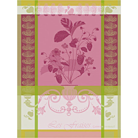 Fraisier Rose Kitchen Towel 22"x30", Set of 4