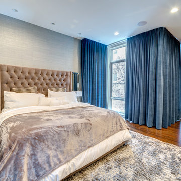 Velvet-y Blue Drapes and Sheers