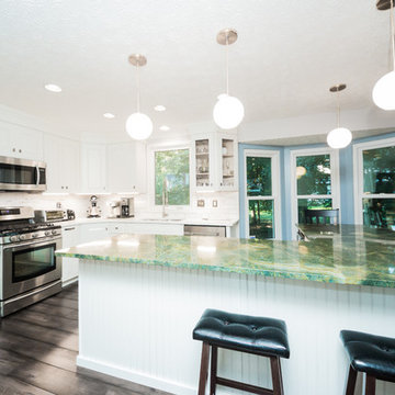 Transitional Kitchen Update With an L Shaped Island