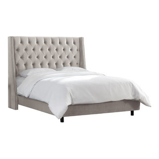 Williams Full Williams Nail Button Tufted Wingback Bed Mystere