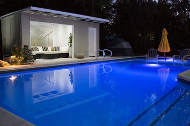 Example of a trendy pool design in Los Angeles