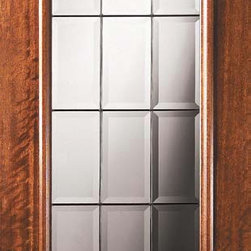Slab French Single Door 96 Mahogany French 1 Panel 3/4 Lite Glass - Patio Doors
