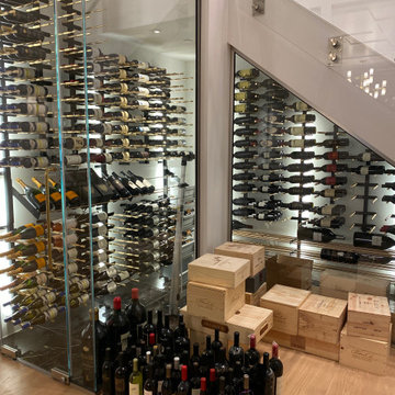 Southlake glass wine cellar storage