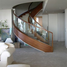 curved glass staircase
