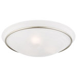Livex Lighting - Livex Lighting 4825-91 Newburgh - 3 Light Semi-Flush Mount In Transitional Style - This three light semi flush mount features a lustrNewburgh 3 Light Sem Brushed Nickel WhiteUL: Suitable for damp locations Energy Star Qualified: n/a ADA Certified: n/a  *Number of Lights: 3-*Wattage:75w Medium Base bulb(s) *Bulb Included:No *Bulb Type:Medium Base *Finish Type:Brushed Nickel