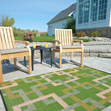 b.b.begonia Squares Reversible Outdoor Rug