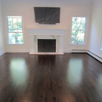 Fort Salonga Red Oak stained Dark Walnut and Satin Oil based poly