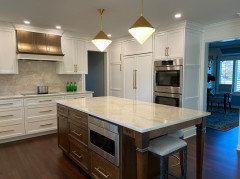 Taj Mahal quartzite island ... what countertop on perimeter