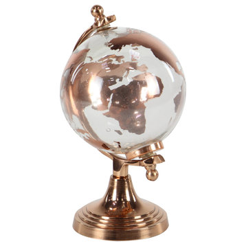 Traditional Copper Aluminum Metal Globe 52477