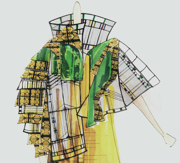 See Fashion Designs Inspired by Frank Lloyd Wright's Architecture