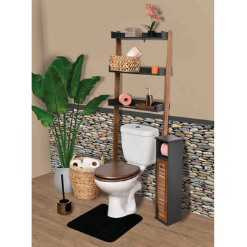 Over The Toilet Storage Cabinet Bathroom Mahe Bamboo Wood, Elements