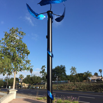 "Feathers in the Wind" kinetic wind sculpture