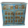 Consigned Buddha Carving Antique Media Console