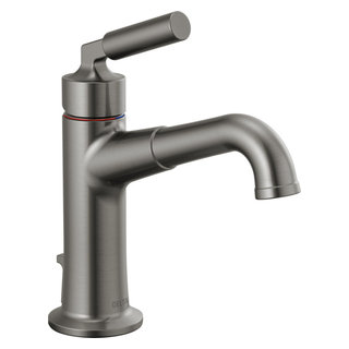Delta 548LF-MPU Bowery 1.2 GPM Single Hole Bathroom Faucet with Pop-Up - Black Stainless