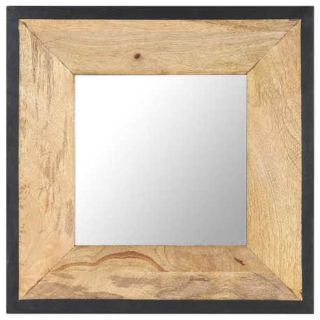 vidaXL Decorative Mirror Wall Mirror Bathroom Hallway Mirror Solid Mango Wood