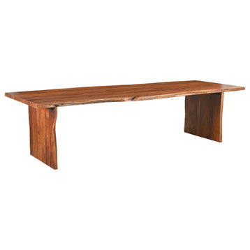 Stafford Live Edge Dining Bench, Chestnut Brown, Seats 2 - 73"