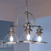 Luxury Traditional Chandelier, 15.5''H x 24''W, in Brushed Nickel