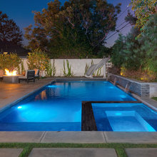 Backyard landscaping + pool