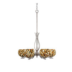 Chandeliers, 6" Sea Mist Seashell Glass