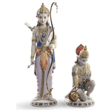 Lladro Lakshman and Hanuman Figurine 01001972