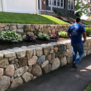 Natural Stone Retaining Wall