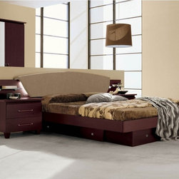Onda Platform Bed | Walnut - Platform Beds