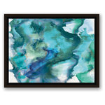 DDCG - Watercolor Waves Canvas Wall Art, 16"x12", Framed - This canvas print features a watercolor waves abstract design. The wall art is printed on professional grade tightly woven canvas with a durable construction, finished backing, and is built ready to hang. The result is a remarkable piece of wall art that is worthy of hanging inside your home or office.