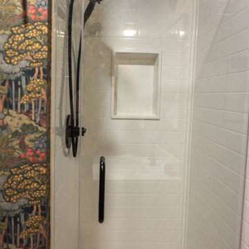 Primary & Guest Bathroom Remodel with Improved Layout and Heated Terrazzo Floors