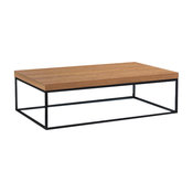 Tema Prairie 47X30 Coffee Table, Walnut Top_black Legs