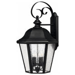 Hinkley - Hinkley 1675BK Edgewater, 4 Light Extra Large Outdoor Wall in Traditional - Edgewaters classic design features durable cast alEdgewater 4 Light Ex Black Clear Seedy Gl *UL: Suitable for wet locations Energy Star Qualified: n/a ADA Certified: n/a  *Number of Lights: 4-*Wattage:40w Incandescent bulb(s) *Bulb Included:No *Bulb Type:Incandescent *Finish Type:Black
