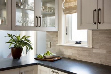 Inspiration for a transitional kitchen remodel in Boston